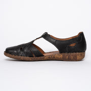 Josef Seibel Rosalie 29 Black shoes inside. Size 42 women's sandals