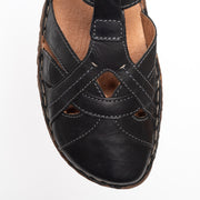 Josef Seibel Rosalie 29 Black shoes toe. Size 42 women's sandals