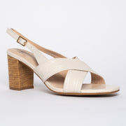 Katie N Me Clara 2 White Croc Print Leather sandals for long feet. Womens size 43 sandals