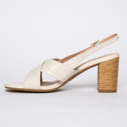 Katie N Me Clara 2 White Croc Print Leather sandals inside. Womens size 44 sandals