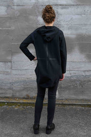 Back view of tall woman modelling X Lab One of a kind sweat in Black Black