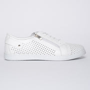 Cabello Roma White Sneakers side. Size 42 womens shoes
