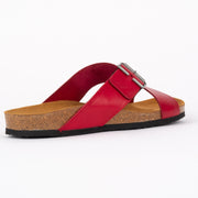 Plakton Gina Red Leather Slide back. Womens Size 45 sandals