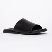 Paradise Black slide front. Size 12 sandals
