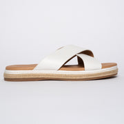 Kelani White sandal side. Size 13 sandals