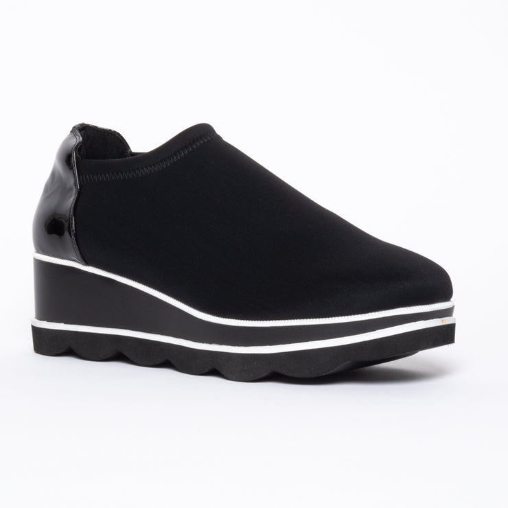 Bresley Vulcan Black shoes front. Size 43 womens shoes
