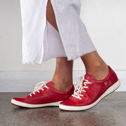 Model wearing Caren 01 Red