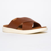 Cassini Martina Tan slides front. Size 43 women's sandals