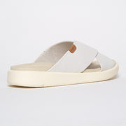 Cassini Martina White slides back. Size 44 women's sandals