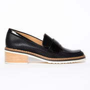 Pinto di Blu Sarina Black shoe side. Womens size 45 shoes