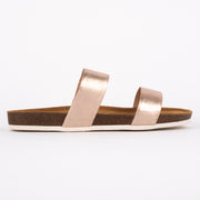 Frankie4 Maria II Rose Gold Sandal side. Size 10 womens shoes
