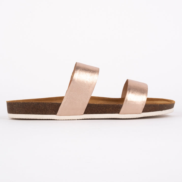 Frankie4 Maria II Rose Gold Sandal side. Size 10 womens shoes