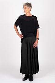 Model wearing Paris Skirt Black