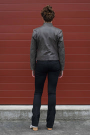 Model showing back of LTB Jeans. Fallon Jeans Black Wash made longer for tall women