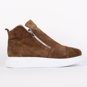 Babouche Lifestyle Reid Cognac Suede Ankle Boot side. Size 42 womens boots