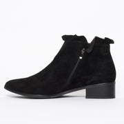 Django and Juliette Perly Black Suede Ankle Boot inside. Size 42 women's boots