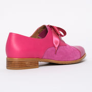 Back view Avit Hot Pink shoes for long feet. Size 12 shoes