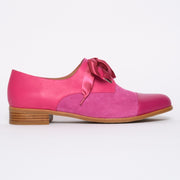 Side view Avit Hot Pink shoes for long feet. Size 10 shoes