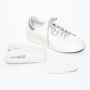 Frankie4 Jackie III White Silver Lizard Print sneaker with extra insoles. Womens size 13 sneakers