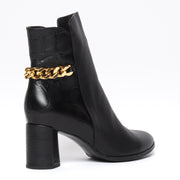 Bresley Pansy Black Croc Print Ankle Boots back. Size 43 women's boots