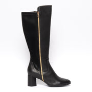 Bresley Shinta Black long boots side. Size 43 women's boots