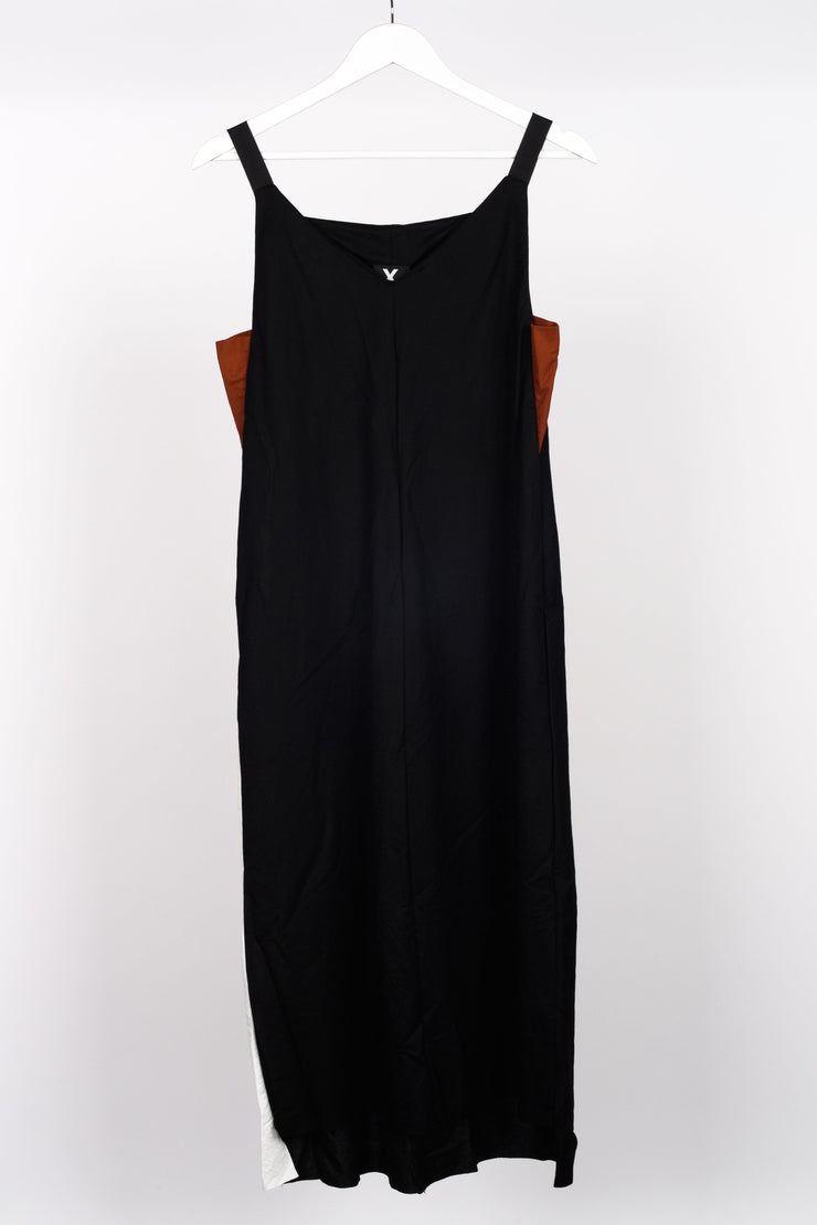 Breaking all the rules dress black front. For tall women
