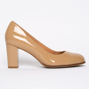 The Tall Pump Nude Patent side. Size 10 women's shoes