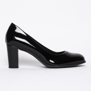 The Tall Pump Black Patent side. Size 10 women's shoes