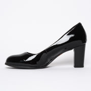 The Tall Pump Black Patent inside. Size 10 women's shoes