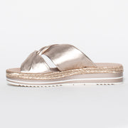 Django and Juliette Acton Platino Sandal inside. Size 45 womens shoes