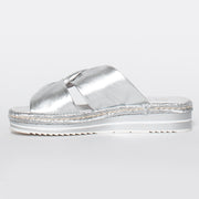 Django and Juliette Acton Silver Sandal inside. Size 45 womens shoes