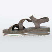 Django and Juliette Adelyna Dk Khaki Sandal inside Size 45 womens shoes