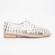 DJ Akiko White Metallic Multi Shoe side. Size 42 womens shoes