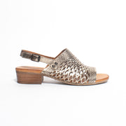 Cabello Alaca Pewter Sandal side. Size 42 womens shoes