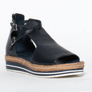 Django and Juliette Alexys Navy Sandal front. Size 43 womens shoes