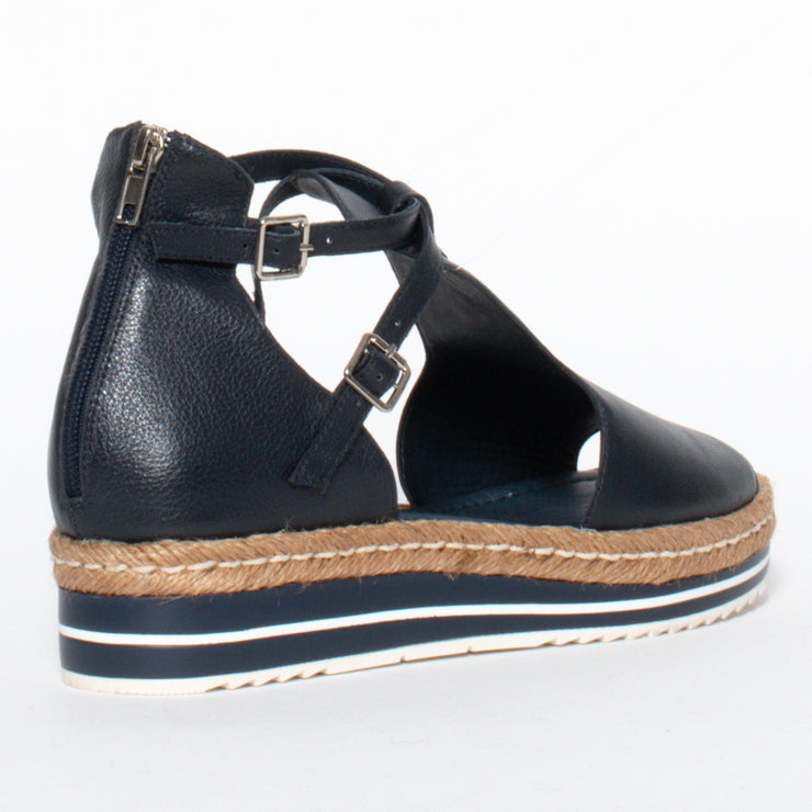 Django and Juliette Alexys Navy Sandal back. Size 44 womens shoes