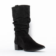 Brenda Zaro Alina Black Suede Ankle Boot front. Size 43 women’s boots