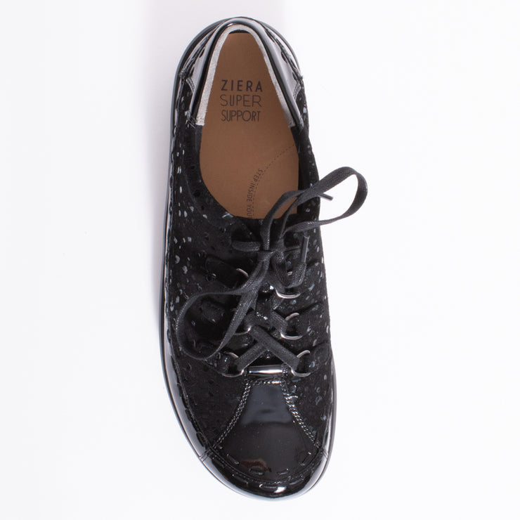 Ziera Allsorts Black Sparkle Sneaker top. Size 42 womens shoes
