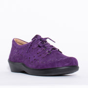 Ziera Allsorts Purple Sparkle Sneaker front. Size 43 womens shoes