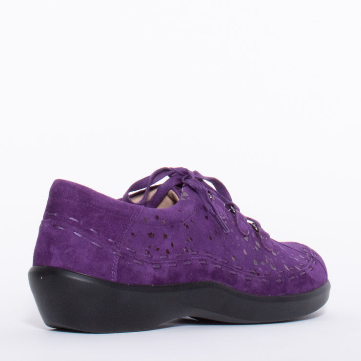 Ziera Allsorts Purple Sparkle Sneaker back. Size 44 womens shoes