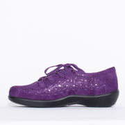 Ziera Allsorts Purple Sparkle Sneaker inside. Size 45 womens shoes