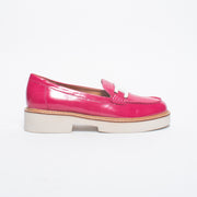 Bresley Alton Fuchsia Patent Loafer side. Size 42 womens shoes