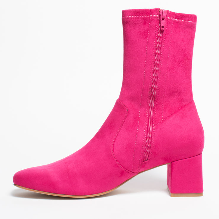 Bresley Andi Hot Pink Stretch Ankle Boot inside. Size 45 womens shoes