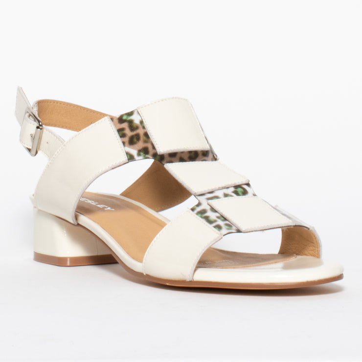 Bresley Angelic Swan Patent Leopard front. Size 44 women's sandals