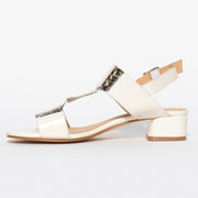 Bresley Angelic Swan Patent Leopard inside. Women's size 43 buckle sandals