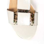 Bresley Angelic Swan Patent Leopard toe. Women's size 45 buckle mid sandals