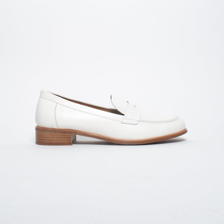 Bresley Angie White Loafer side. Size 42 womens shoes