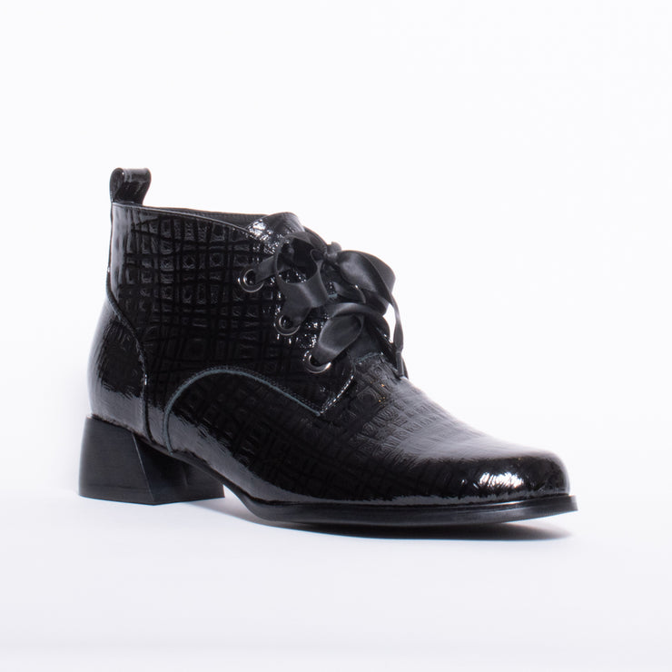 Ankara Black Check Patent