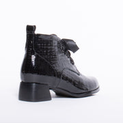 Ankara Black Check Patent