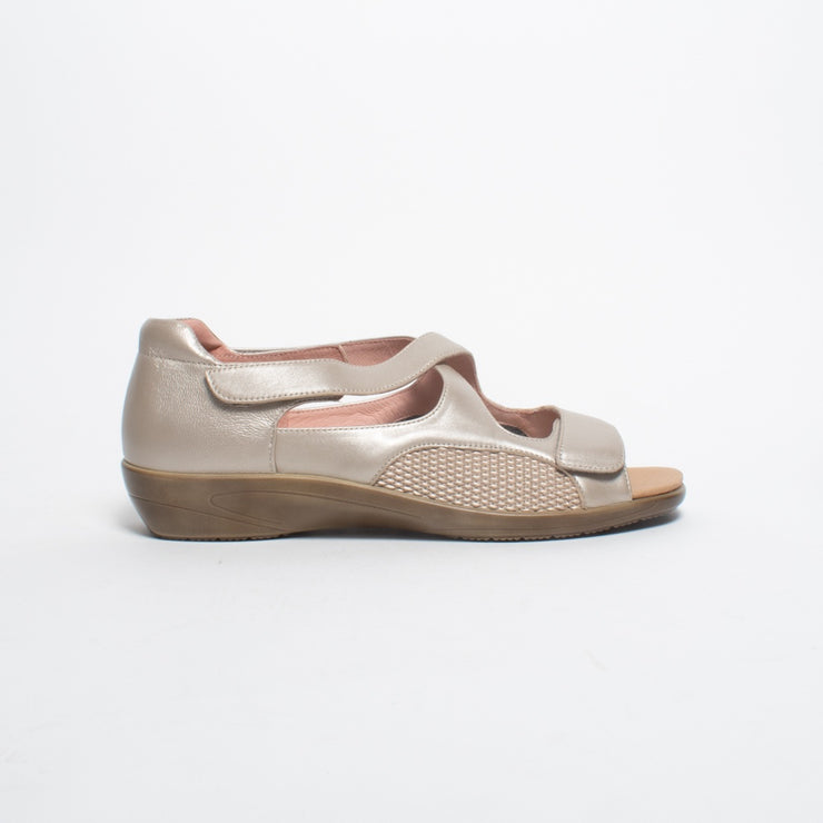Pure Comfort Arabel Platino Sandal side. Size 42 womens shoes